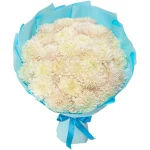 Букет из 35 белых одноголовых хризантем