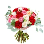 Букет из пионовидных роз «Родонит»